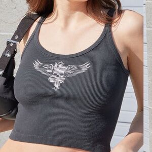 3 for $15 sale ~ John Galt Beyonca Skull Wing Tank Top